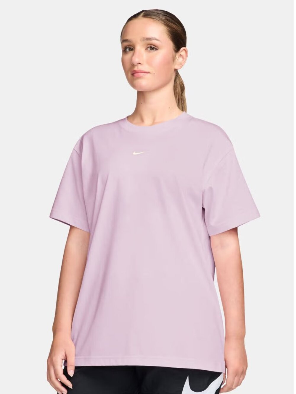 Nike Sportswear Women's Lavender Essential Oversized SS All Cotton T-Shirt NWT